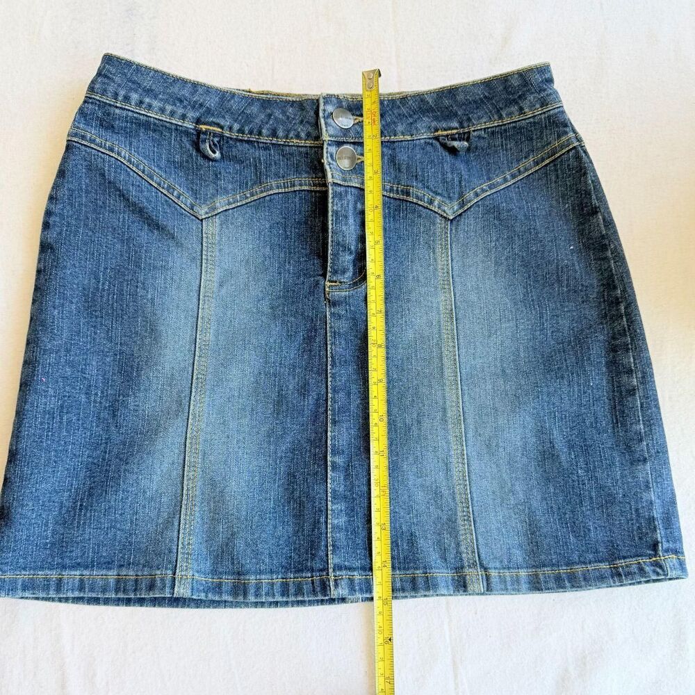 Designer Vintage Jill Stuart Denim Mini Skirt Size 4 - Picture 6 of 6